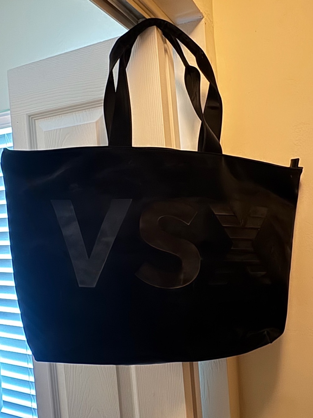 Victoria's Secret Matte Black Logo Tote